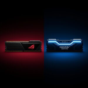 choix de mémoire RAM DDR5 côte à côte