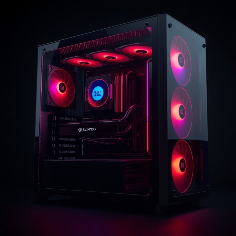 High-end gaming PC featuring an NVIDIA RTX 5080 and AMD Ryzen 9 9850X3D inside a white Corsair Frame 4000D case with red RGB lighting for 4K gaming.